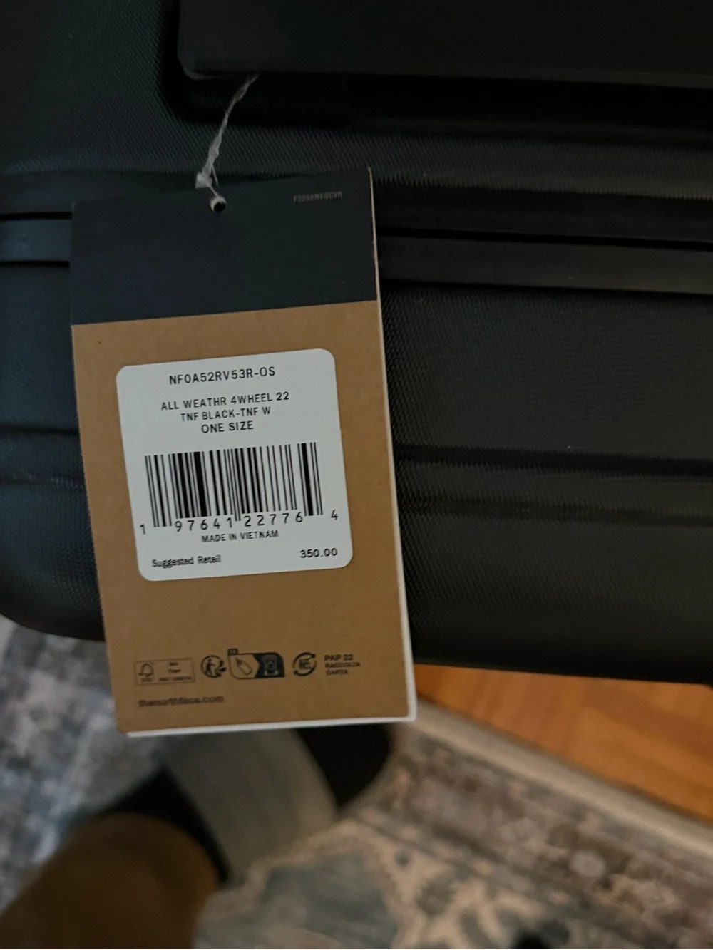 The North Face Black Grid-Panel Carry-On Spinner